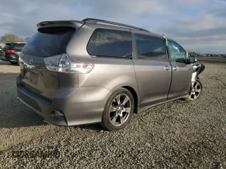 2020 Toyota Sienna SE with VIN 5TDXZ3DC0LS062302, listed as a Copart auction lot 46988815 with 97,304 mi miles and Salvage Title. Bid and sale history available at DreamBid. Image 3.