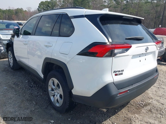 2021 Toyota RAV4 LE with VIN 2T3H1RFV9MC123547, listed as a IAAI auction lot 41753434 with 52,584 mi miles. Bid and sale history available at carsss.com. Image 3.