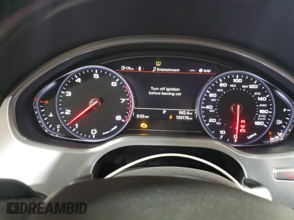 2015 Audi A8 z VIN WAUJGAFDXFN008499, wystawiony jako Copart lot #87658385 z przebiegiem 103 175 mil mil oraz Szkoda całkowita • Salvage title. Historia ofert i sprzedaży dostępna na DreamBid. Obrazek 9.