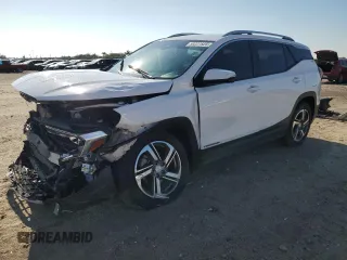 2020 GMC Terrain SLT with VIN 3GKALPEV4LL244089, listed as a Copart auction lot 50227825 with 77,346 mi miles and Salvage Title. Bid and sale history available at carsss.com. Image 1.