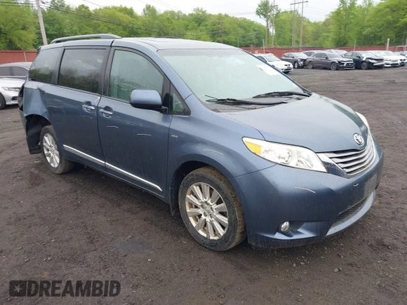 2017 Toyota Sienna XLE with VIN 5TDDZ3DC2HS171807, listed as a IAAI auction lot 42225873 with 105,588 mi miles and . Bid and sale history available at DreamBid. Image 1.