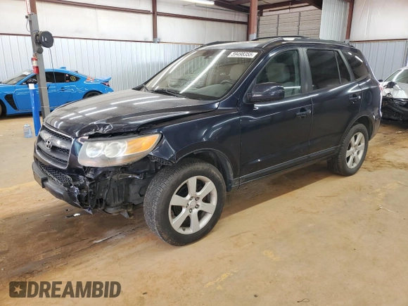 2007 Hyundai Santa Fe SE with VIN 5NMSH73E77H072938, listed as a Copart auction lot 59498355 with 150,779 mi miles and Salvage title. Bid and sale history available at DreamBid. Image 1.