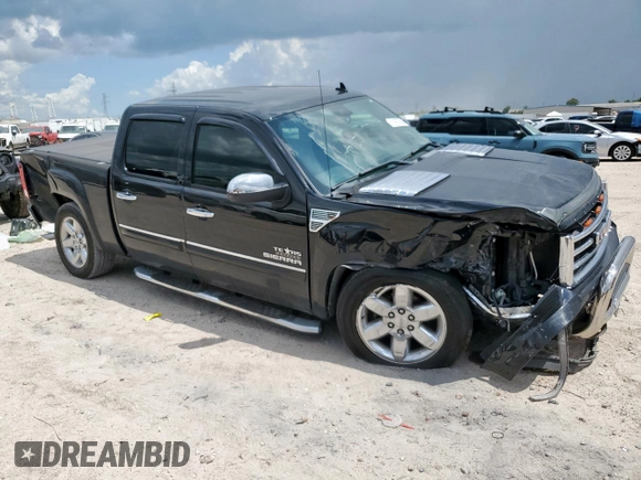 2013 GMC Sierra 1500 SLE with VIN 3GTP1VE0XDG355146, listed as a Copart auction lot 61967045 with 99,095 mi miles and Salvage title. Bid and sale history available at DreamBid. Image 4.