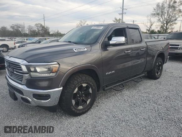 2020 Ram 1500 Laramie with VIN 1C6SRFDTXLN280059, listed as a Copart auction lot 89138865 with 99,114 mi miles and Salvage Title. Bid and sale history available at carsss.com. Image 1.