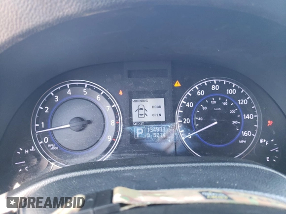2015 Infiniti Q40 with VIN JN1CV6AP1FM580098, listed as a Copart auction lot 76374654 with 134,903 mi miles and Salvage Title. Bid and sale history available at DreamBid. Image 9.