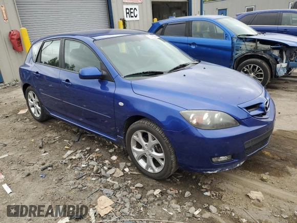 2007 Mazda 3 S Sport with VIN JM1BK144371600313, listed as a Copart auction lot 72448064 with 166,494 mi miles and Salvage Title. Bid and sale history available at DreamBid. Image 4.