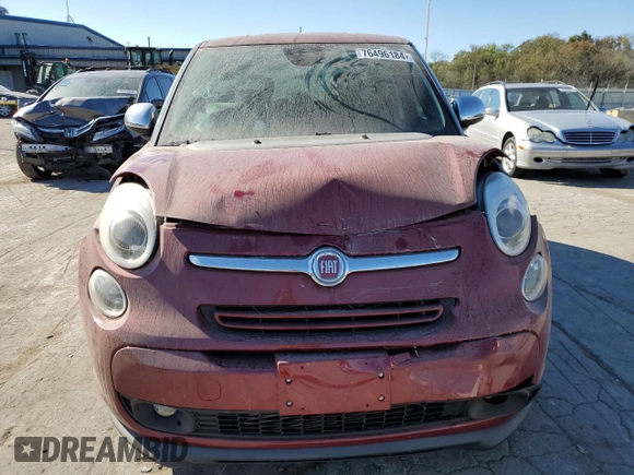 2014 FIAT 500L Lounge with VIN ZFBCFACH1EZ023196, listed as a Copart auction lot 76496184 with 72,530 mi miles and Clean Title. Bid and sale history available at carsss.com. Image 5.