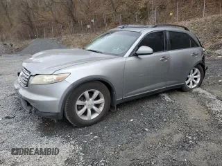 2004 Infiniti FX with VIN JNRAS08W24X219028, listed as a Copart auction lot 53274805 with 114,373 mi miles and Salvage title. Bid and sale history available at DreamBid. Image 1.