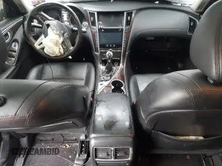 2018 Infiniti Q50 Luxe with VIN JN1EV7AR2JM444975, listed as a Copart auction lot 45145505 with 100,570 mi miles and Salvage Title. Bid and sale history available at carsss.com. Image 8.