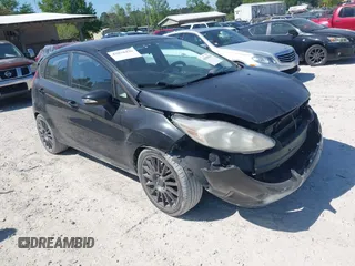 2013 Ford Fiesta SE with VIN 3FADP4EJ3DM218898, listed as a IAAI auction lot 42038436 with 177,193 mi miles. Bid and sale history available at carsss.com. Image 1.