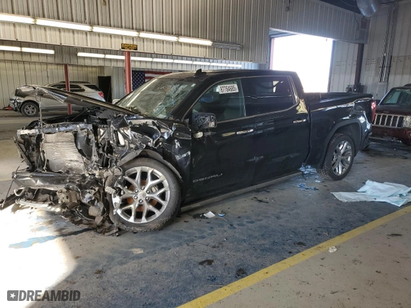 2020 GMC Sierra 1500 Denali with VIN 1GTU9FELXLZ116416, listed as a Copart auction lot 87764685 with 118,296 mi miles and Salvage Title. Bid and sale history available at carsss.com. Image 1.