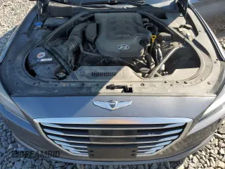 2015 Hyundai Genesis 3.8L with VIN KMHGN4JE2FU063843, listed as a Copart auction lot 68433684 with 152,730 mi miles and Salvage Title. Bid and sale history available at carsss.com. Image 11.