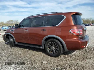 2018 Nissan Armada Platinum with VIN JN8AY2NF4J9330585, listed as a Copart auction lot 50586105 with 64,496 mi miles and Salvage Title. Bid and sale history available at carsss.com. Image 2.