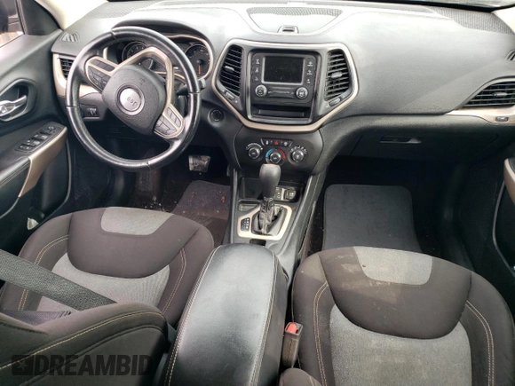 2017 Jeep Cherokee Sport with VIN 1C4PJLAS2HW652382, listed as a Copart auction lot 63910224 with 80,855 mi miles and Salvage title. Bid and sale history available at DreamBid. Image 8.