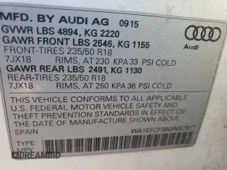 2016 Audi Q3 Premium Plus with VIN WA1EFCFS6GR007517, listed as a Copart auction lot 53914945 with 72,580 mi miles and Clean Title. Bid and sale history available at carsss.com. Image 13.