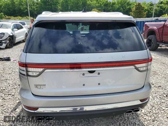 2021 Lincoln Aviator Reserve with VIN 5LM5J7XC9MGL15512, listed as a Copart auction lot 58562285 with 22,130 mi miles and Salvage title. Bid and sale history available at DreamBid. Image 6.