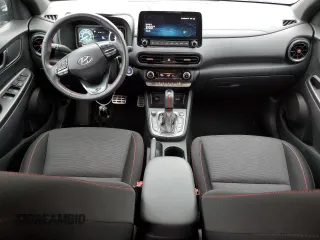 2023 Hyundai Kona N Line with VIN KM8K33A32PU976483, listed as a Copart auction lot 84479774 with 25,351 mi miles and Salvage Title. Bid and sale history available at carsss.com. Image 8.
