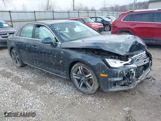 2018 Audi A4 Premium Plus with VIN WAUENAF44JN000852, listed as a IAAI auction lot 41630986 with 114,724 mi miles. Bid and sale history available at carsss.com. Image 1.