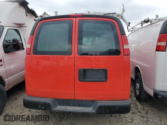 2013 Chevrolet Express Cargo Van with VIN 1GCSGAFX1D1124437, listed as a Copart auction lot 47736765 with 166,681 mi miles and Salvage Title. Bid and sale history available at carsss.com. Image 6.