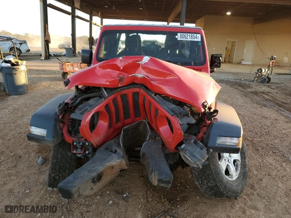 2018 Jeep Wrangler Unlimited Sport with VIN 1C4HJXDN8JW240779, listed as a Copart auction lot 80621854 with 109,956 mi miles and Salvage Title. Bid and sale history available at carsss.com. Image 5.