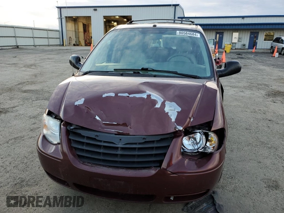 2007 Chrysler Town & Country LWB Touring with VIN 2A4GP54L67R279640, listed as a Copart auction lot 80584684 with 171,028 mi miles and Non Repairable. Bid and sale history available at carsss.com. Image 5.