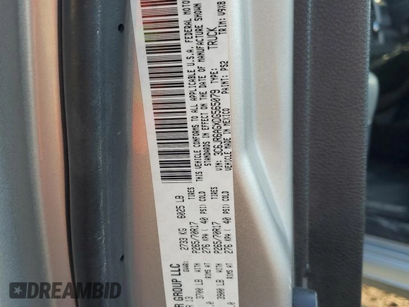 2013 Ram 1500 Tradesman with VIN 3C6JR6AGXDG565079, listed as a Copart auction lot 56310805 with 169,422 mi miles and Salvage title. Bid and sale history available at DreamBid. Image 12.