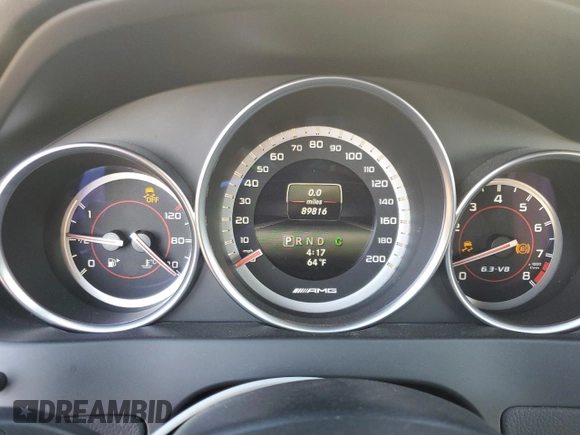 2015 Mercedes-Benz C-Class C 63 AMG with VIN WDDGJ7HB2FG367790, listed as a Copart auction lot 42777815 with 89,816 mi miles and Salvage Title. Bid and sale history available at carsss.com. Image 9.