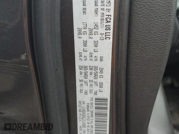 2020 Dodge Durango GT Plus with VIN 1C4RDHDGXLC114303, listed as a Copart auction lot 73090104 with 101,511 mi miles and Salvage title. Bid and sale history available at DreamBid. Image 14.