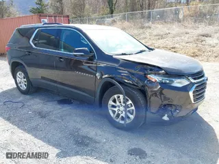 2018 Chevrolet Traverse LT Cloth with VIN 1GNERGKW2JJ263972, listed as a IAAI auction lot 41774086 with 112,296 mi miles. Bid and sale history available at carsss.com. Image 1.