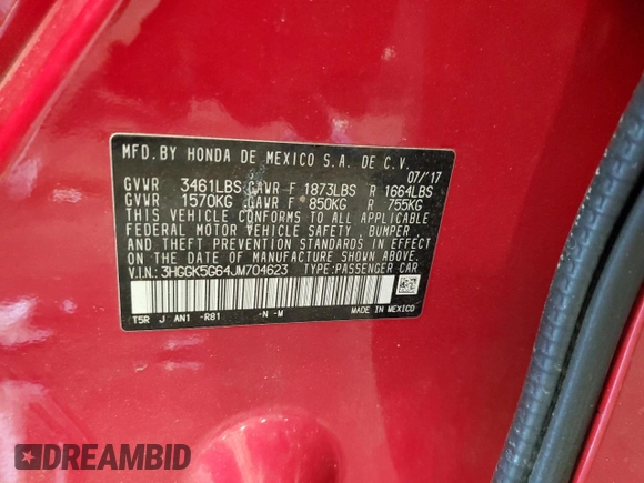 2018 Honda Fit Sport with VIN 3HGGK5G64JM704623, listed as a Copart auction lot 86074724 with 99,050 mi miles and Salvage Title. Bid and sale history available at DreamBid. Image 12.