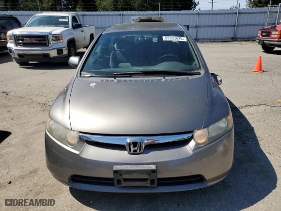 2007 Honda Civic Sdn LX with VIN 1HGFA16577L011457, listed as a Copart auction lot 53303625 with 103,272 mi miles and Salvage Title. Bid and sale history available at carsss.com. Image 5.