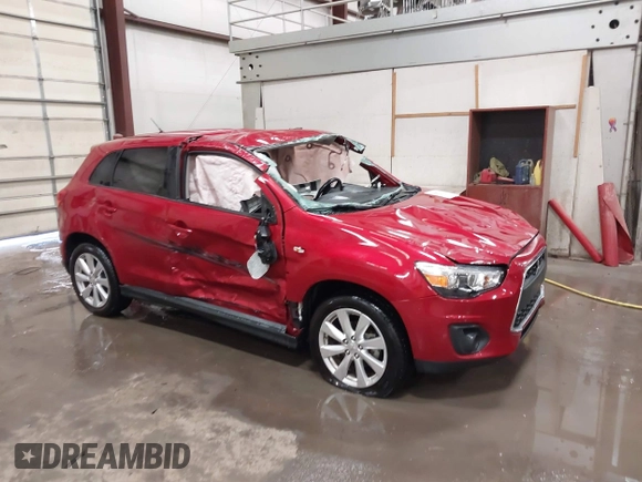 2015 Mitsubishi Outlander Sport 2.4 ES with VIN 4A4AR3AW9FE030245, listed as a IAAI auction lot 41682313 with 35,621 mi miles. Bid and sale history available at carsss.com. Image 1.