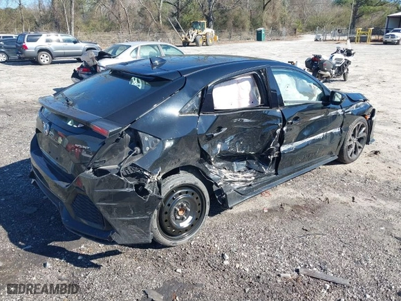 2018 Honda Civic Hatchback Sport with VIN SHHFK7H47JU207362, listed as a IAAI auction lot 41597921 with NaN miles. Bid and sale history available at carsss.com. Image 4.