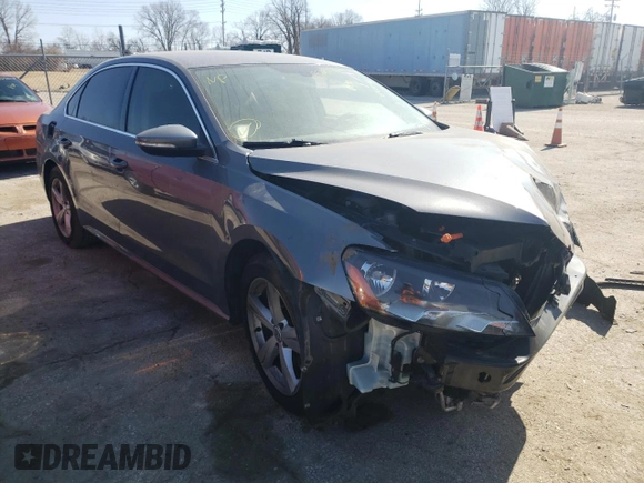 2012 Volkswagen Passat SE with VIN 1VWBP7A32CC012561, listed as a Copart auction lot 52325914 with 0 mi miles and Non Repairable. Bid and sale history available at carsss.com. Image 1.