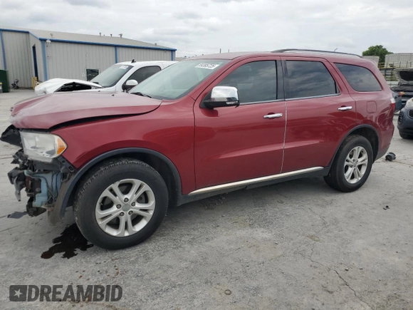2013 Dodge Durango Crew with VIN 1C4RDHDG1DC584253, listed as a Copart auction lot 59395725 with 152,595 mi miles and Salvage title. Bid and sale history available at DreamBid. Image 1.