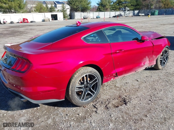 2022 Ford Mustang EcoBoost with VIN 1FA6P8TH8N5136740, listed as a IAAI auction lot 41802219 with 22,887 mi miles. Bid and sale history available at carsss.com. Image 4.