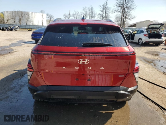 2024 Hyundai Kona SEL with VIN KM8HCCAB4RU047092, listed as a Copart auction lot 54319195 with 12,924 mi miles and Salvage Title. Bid and sale history available at carsss.com. Image 6.
