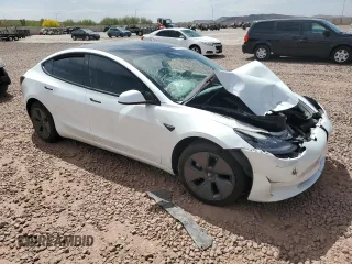 2021 Tesla Model 3 Standard Range Plus with VIN 5YJ3E1EA5MF100477, listed as a Copart auction lot 51516425 with 41,484 mi miles and Salvage Title. Bid and sale history available at carsss.com. Image 4.