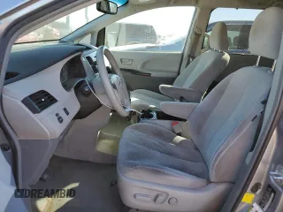 2011 Toyota Sienna LE with VIN 5TDJK3DC6BS028132, listed as a Copart auction lot 47260205 with 193,216 mi miles and Salvage Title. Bid and sale history available at carsss.com. Image 7.