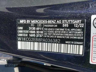 2023 Mercedes-Benz EQS 450 z VIN W1KCG2EB8PA036382, wystawiony jako IAAI lot #41868395 z przebiegiem 19 376 mil mil oraz . Historia ofert i sprzedaży dostępna na DreamBid. Obrazek 9.