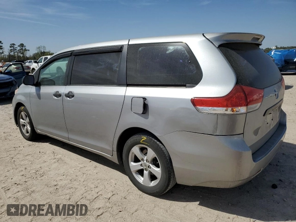 2012 Toyota Sienna with VIN 5TDKA3DC1CS012509, listed as a Copart auction lot 49906955 with 141,745 mi miles and Salvage Title. Bid and sale history available at DreamBid. Image 2.