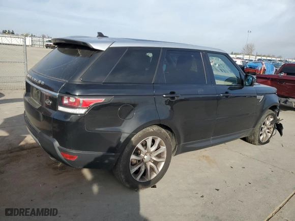 2016 Land Rover Range Rover Sport V6 HSE with VIN SALWR2VF1GA648985, listed as a Copart auction lot 46549575 with 128,624 mi miles and Salvage Title. Bid and sale history available at carsss.com. Image 3.