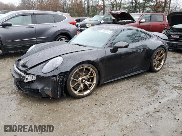 2023 Porsche 911 GT3 with VIN WP0AC2A94PS270884, listed as a Copart auction lot 80861614 with 43,830 mi miles and Salvage Title. Bid and sale history available at carsss.com. Image 1.