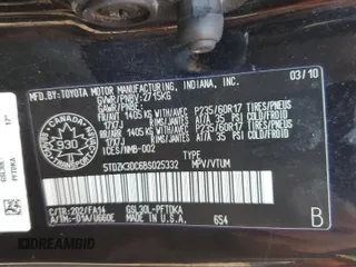 2011 Toyota Sienna with VIN 5TDZK3DC6BS025332, listed as a Copart auction lot 48283815 with 278,252 mi miles and Salvage Title. Bid and sale history available at carsss.com. Image 14.