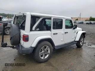 2019 Jeep Wrangler Unlimited Sahara with VIN 1C4HJXEN9KW691364, listed as a Copart auction lot 60405835 with 17,469 mi miles and Salvage title. Bid and sale history available at DreamBid. Image 3.