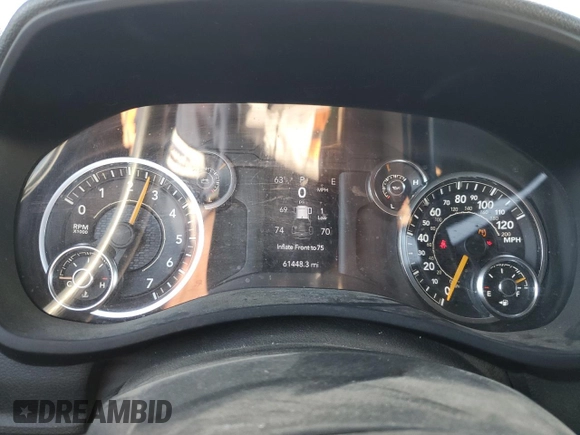 2022 Ram 2500 Tradesman with VIN 3C6UR4CJ7NG270629, listed as a Copart auction lot 46321675 with 61,448 mi miles and Salvage title. Bid and sale history available at DreamBid. Image 9.