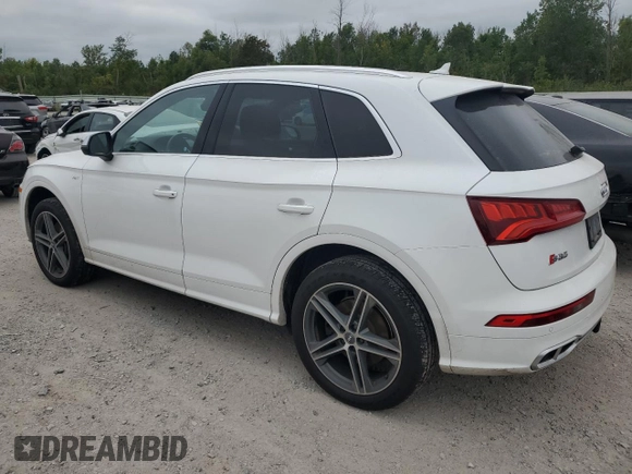 2018 Audi SQ5 Premium Plus with VIN WA1A4AFY9J2209331, listed as a Copart auction lot 68741054 with 86,407 mi miles and Salvage Title. Bid and sale history available at DreamBid. Image 2.