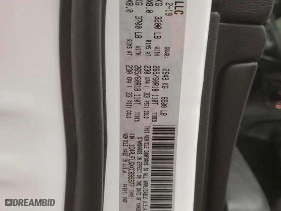 2019 Jeep Grand Cherokee Trailhawk with VIN 1C4RJFLGXKC695377, listed as a Copart auction lot 43233835 with 44,477 mi miles and Salvage Title. Bid and sale history available at carsss.com. Image 13.