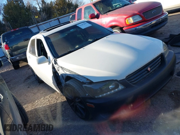 2001 Lexus IS with VIN JTHBD182810002006, listed as a IAAI auction lot 41487806 with 186,809 mi miles. Bid and sale history available at carsss.com. Image 1.