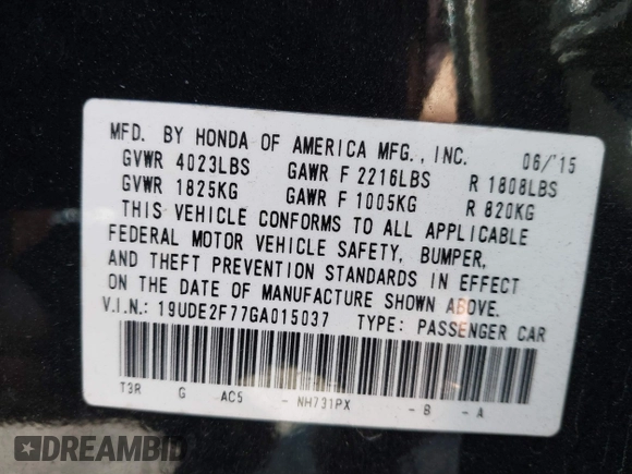2016 Acura ILX Premium z VIN 19UDE2F77GA015037, wystawiony jako IAAI lot #41208631 z przebiegiem 127 592 mil mil oraz . Historia ofert i sprzedaży dostępna na DreamBid. Obrazek 9.